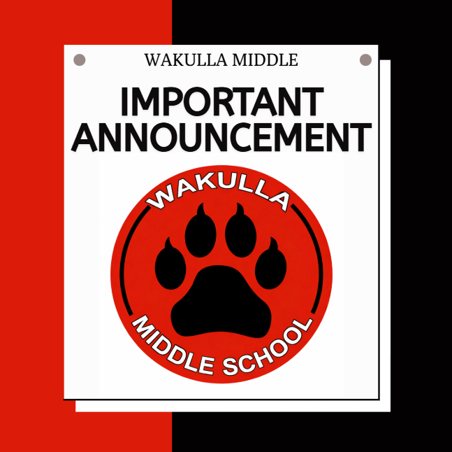Wakulla Middle School WCS continues to experience a districtwide phone/internet outage. Wakulla Middle’s phone line is currently unavailable. Families may email their school-based administrator or the identified point of contact, amya.herring@wcsb.us. We will share an update when normal service is restored.