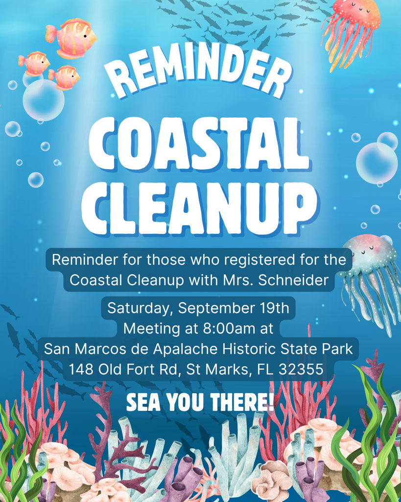 A reminder for students who registered for the Coastal Cleanup