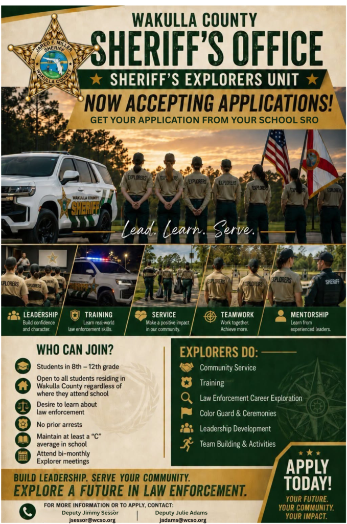 Flyer promoting the WCSO Sheriff's Explorers Unit