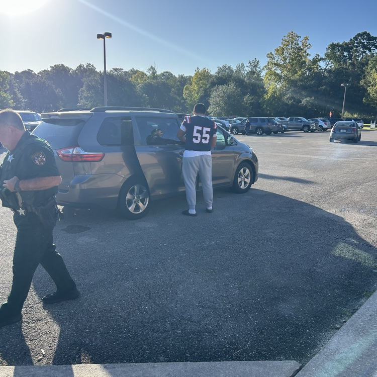 The War Eagle Welcome continued at Shadeville Elementary. After a few Fridays on the road, the War Eagles are back home tonight — and that meant another stop for one of our favorite new game-day traditions!