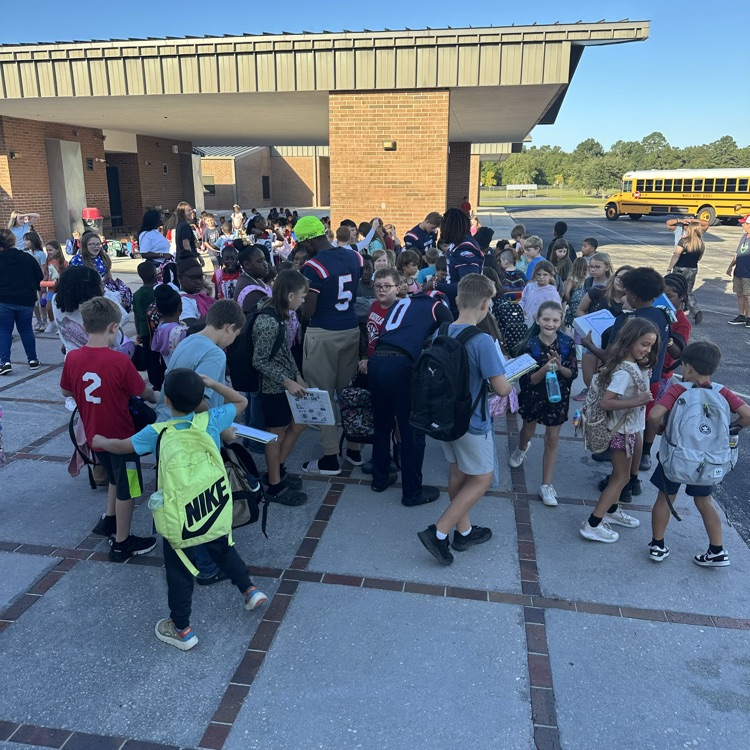 The War Eagle Welcome continued at Shadeville Elementary. After a few Fridays on the road, the War Eagles are back home tonight — and that meant another stop for one of our favorite new game-day traditions!