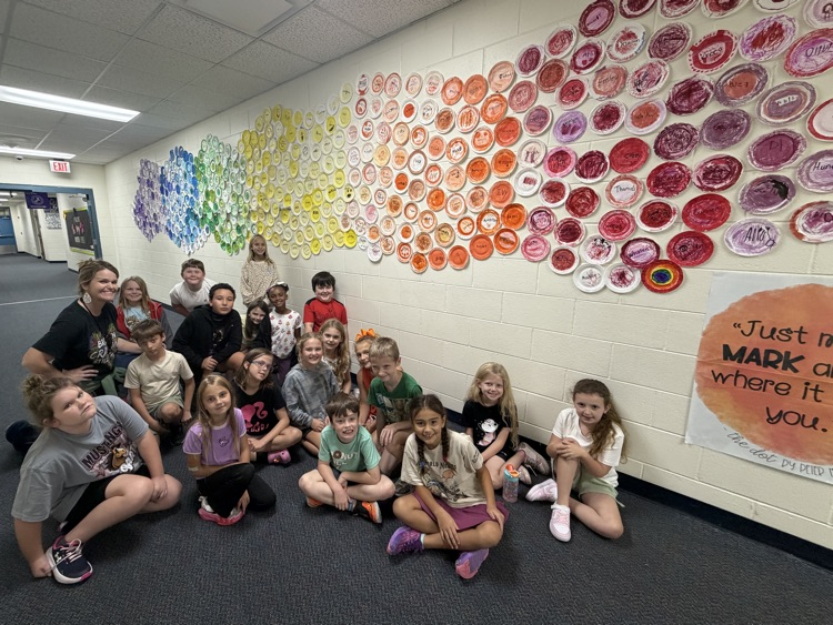 Medart students celebrate Arts in Education week in Art class with Mrs. Kinsey