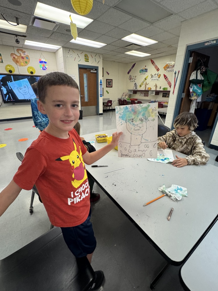 Medart students celebrate Arts in Education week in Art class with Mrs. Kinsey