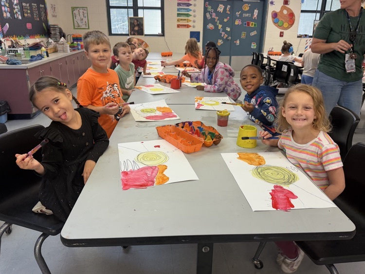 Medart students celebrate Arts in Education week in Art class with Mrs. Kinsey