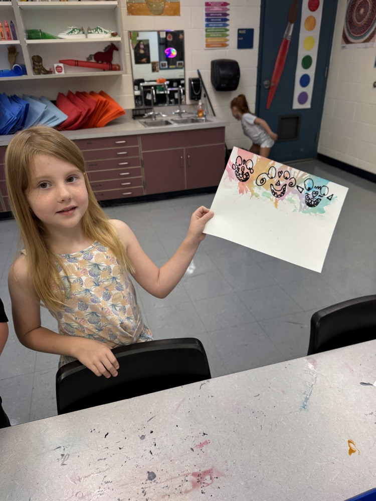 Medart students celebrate Arts in Education week in Art class with Mrs. Kinsey