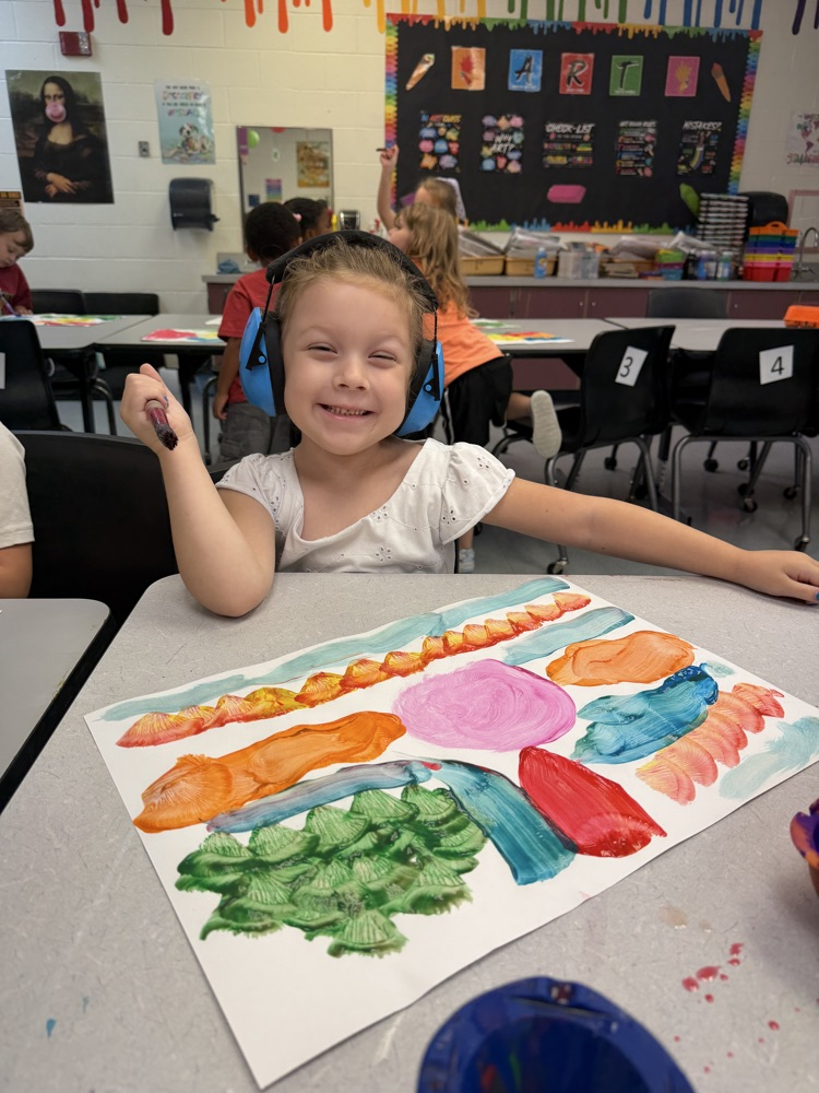 Medart students celebrate Arts in Education week in Art class with Mrs. Kinsey