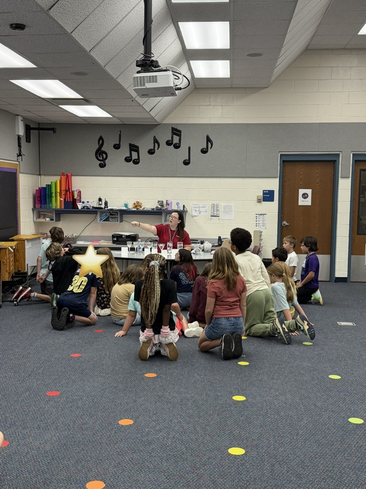 our Mustangs celebrate Arts in Education Week with Mrs. Rivera in music class