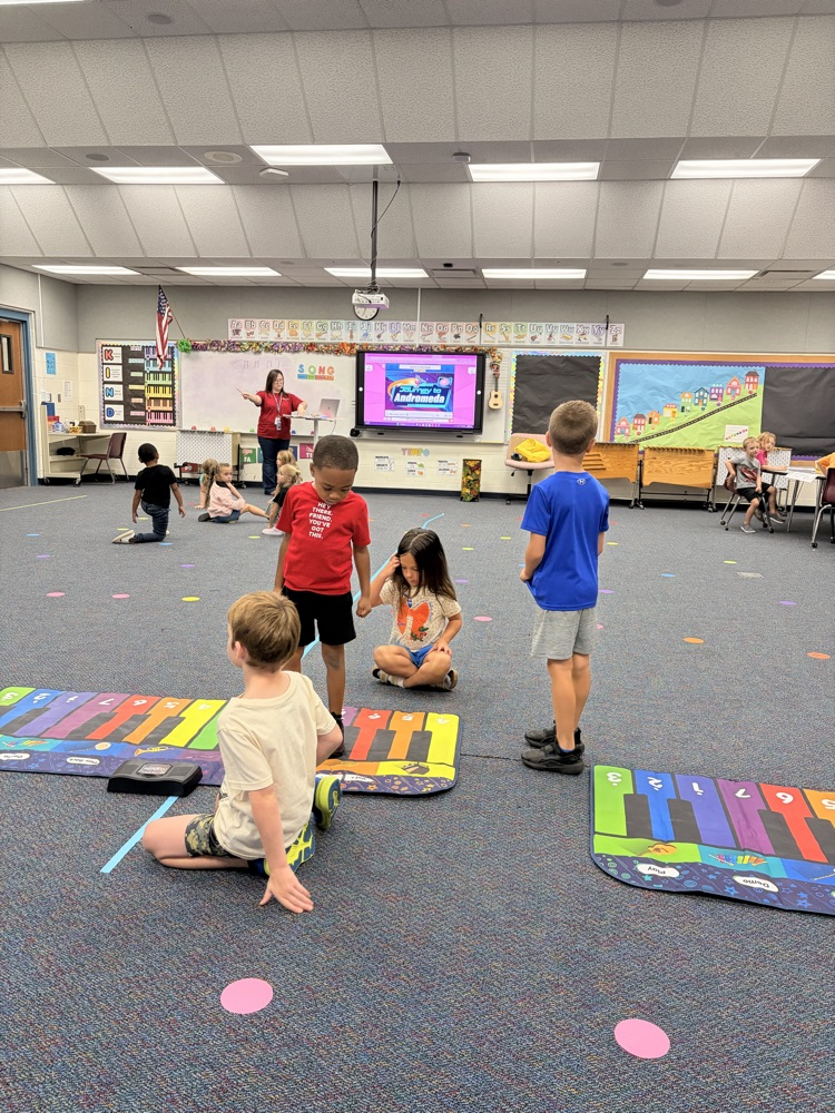 our Mustangs celebrate Arts in Education Week with Mrs. Rivera in music class