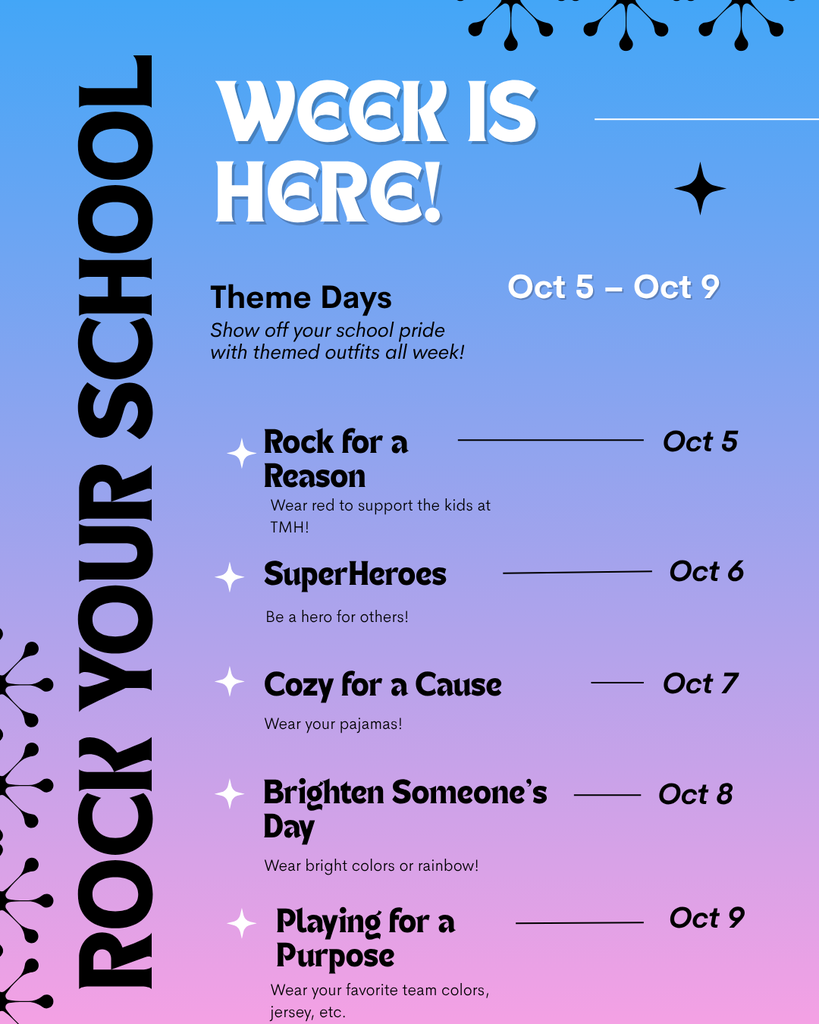 Rock Your School Theme Dress Up Days Flyer