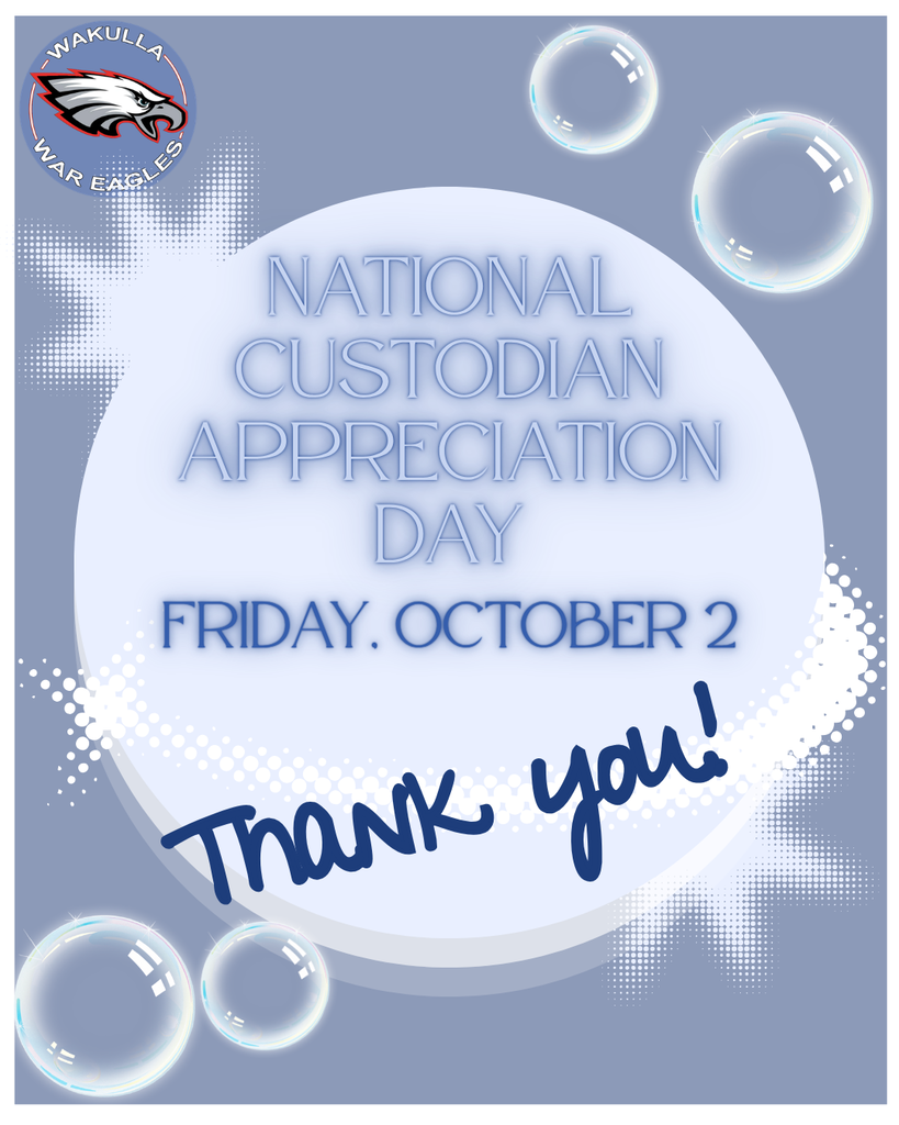 For Custodian Appreciation Day, WHS Interact found a few special ways to say thank you to the people who work behind the scenes every day to keep Wakulla High clean, safe and ready for our students and staff. Students created a bulletin board filled with signatures, shared quotes about what our custodians mean to them and treated the team to Dunkin’ for breakfast. We are so grateful for everything our custodians do for WHS each and every day. Their work matters, and today we’re glad to make sure they know just how much they’re appreciated. ❤️💙