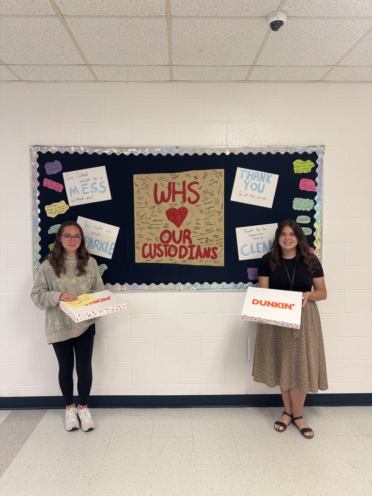 For Custodian Appreciation Day, WHS Interact found a few special ways to say thank you to the people who work behind the scenes every day to keep Wakulla High clean, safe and ready for our students and staff. Students created a bulletin board filled with signatures, shared quotes about what our custodians mean to them and treated the team to Dunkin’ for breakfast. We are so grateful for everything our custodians do for WHS each and every day. Their work matters, and today we’re glad to make sure they know just how much they’re appreciated. ❤️💙