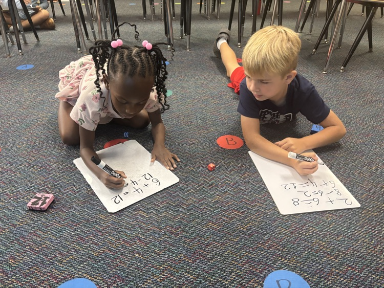 Mrs. Smith’s first graders work hard to build their math fluency skills!