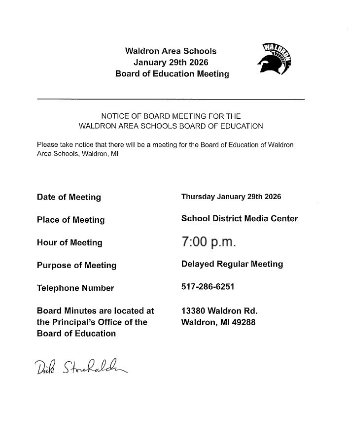 Board of Education Date Change