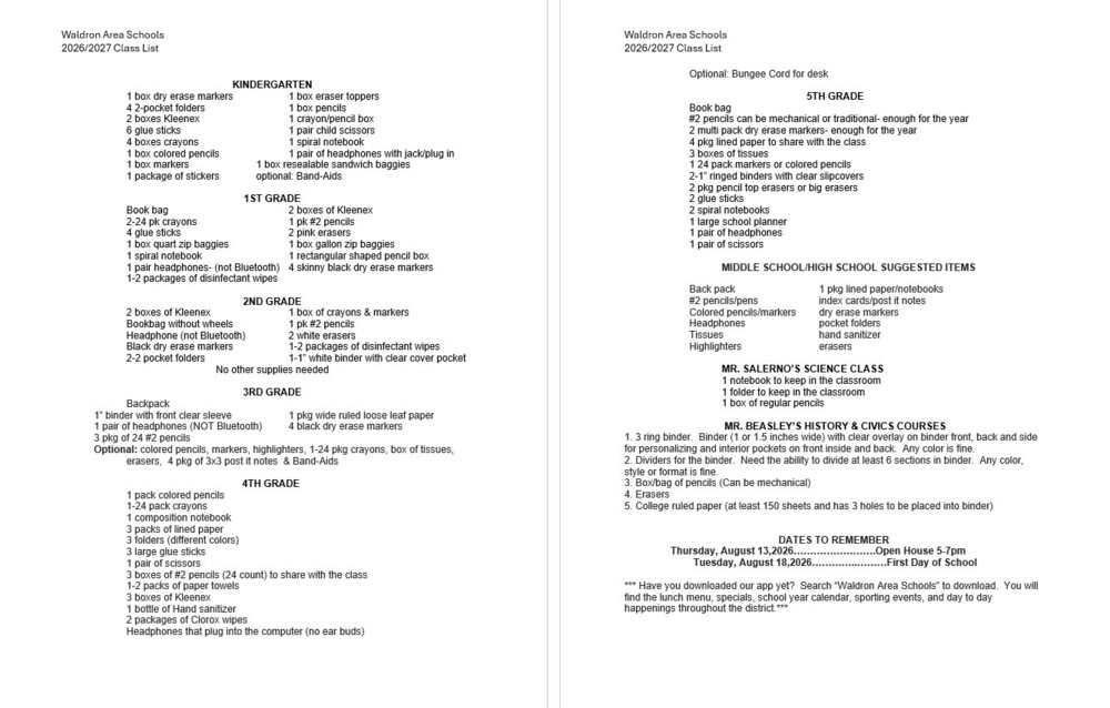 Class List