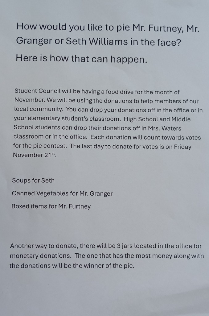 Food Drive Competition!!!