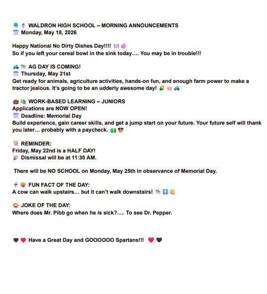 Announcements