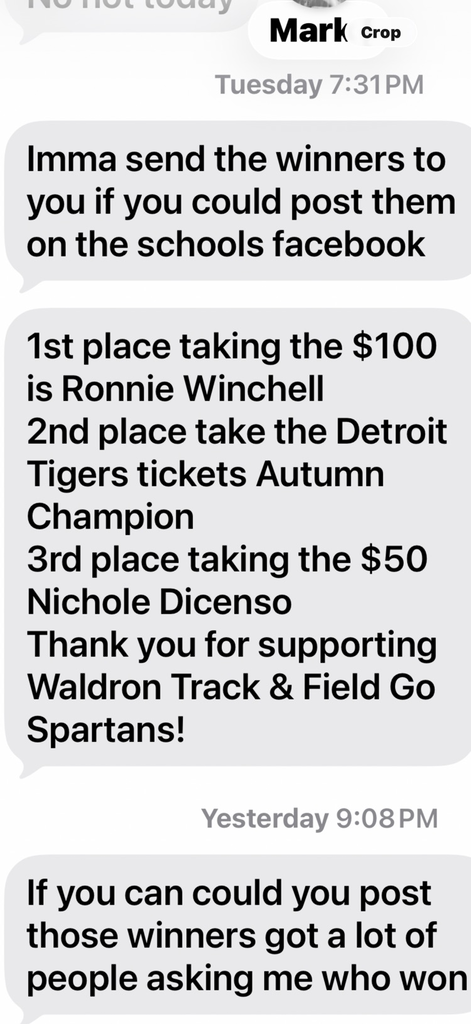 winners can contact Coach Roney 