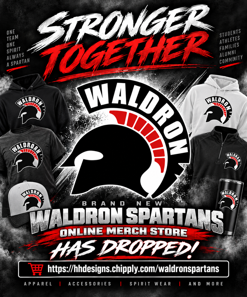 🚨 WALDRON — IT’S TIME TO REP THE RED & WHITE! 🚨 The Waldron Spartans Online Store is LIVE and loaded with Spartan gear! 🔥🔴⚪ Students, parents, staff, alumni and fans grab your gear and show everyone what SPARTAN PRIDE is all about! 💪 STRONGER TOGETHER. ALWAYS A SPARTAN. 👇 SHOP WALDRON SPARTANS GEAR BELOW 👇 https://hhdesigns.chipply.com/waldronspartans #WaldronSpartans #StrongerTogether #SpartanPride #WaldronAreaSchools