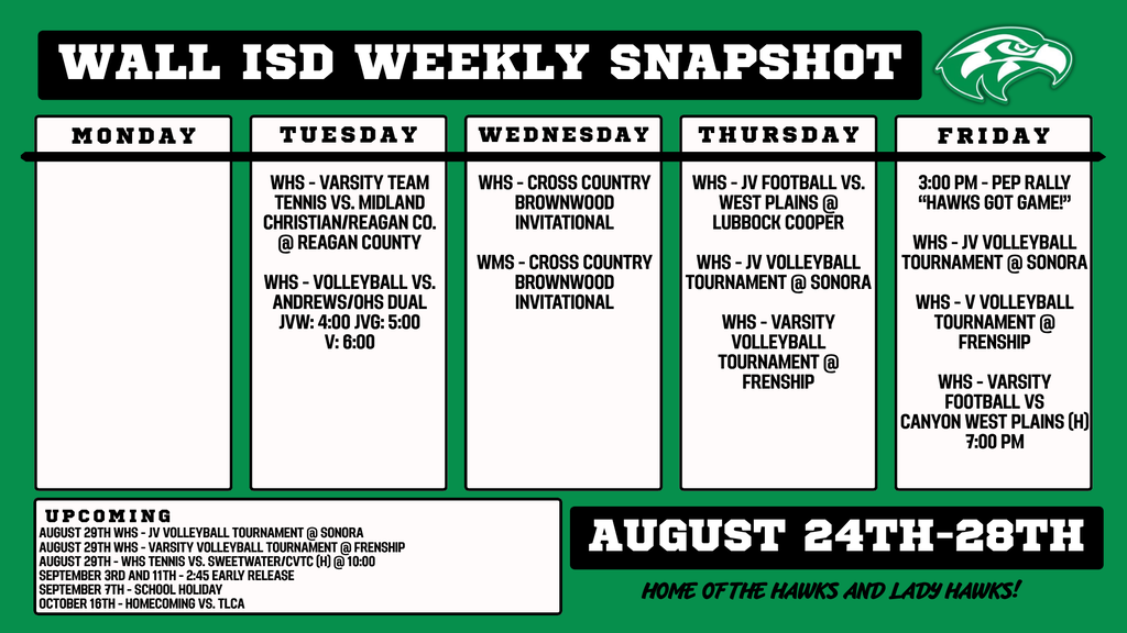 Weekly calendar