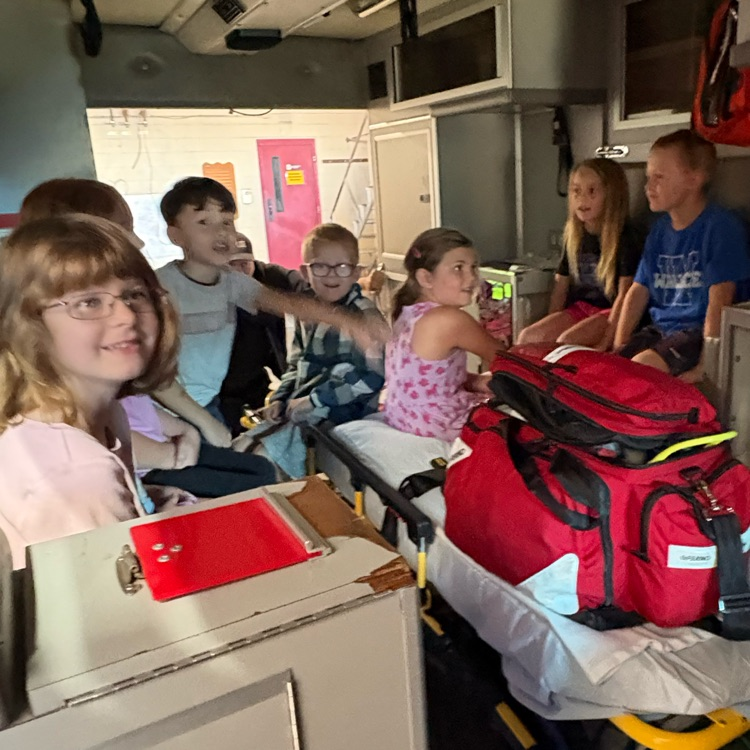 Students were able to get inside the rescue unit.