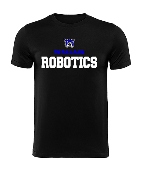 Black T-shirt with "Wallace Robotics"