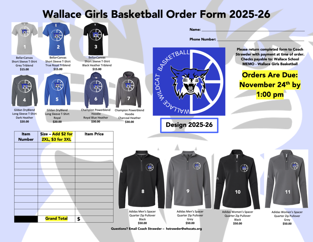 girls basketball store - closes November 24th at 1:00pm