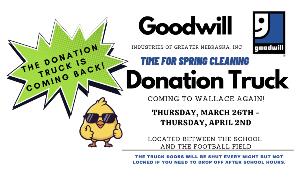 Goodwill Truck is coming back for 1 week!