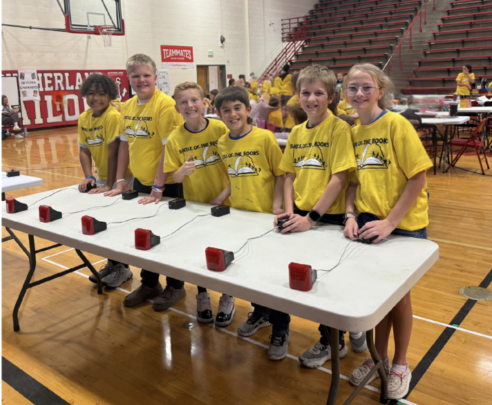 Our 6 students that read the most Golden Sower books competed in the Honeybee Quiz Bowl style competition