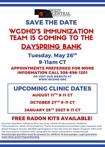 5/26 WCDHD Immunization Clinic