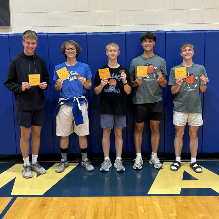 Wyatt, Tristan, Bradley, Colt, Max with their state tickets