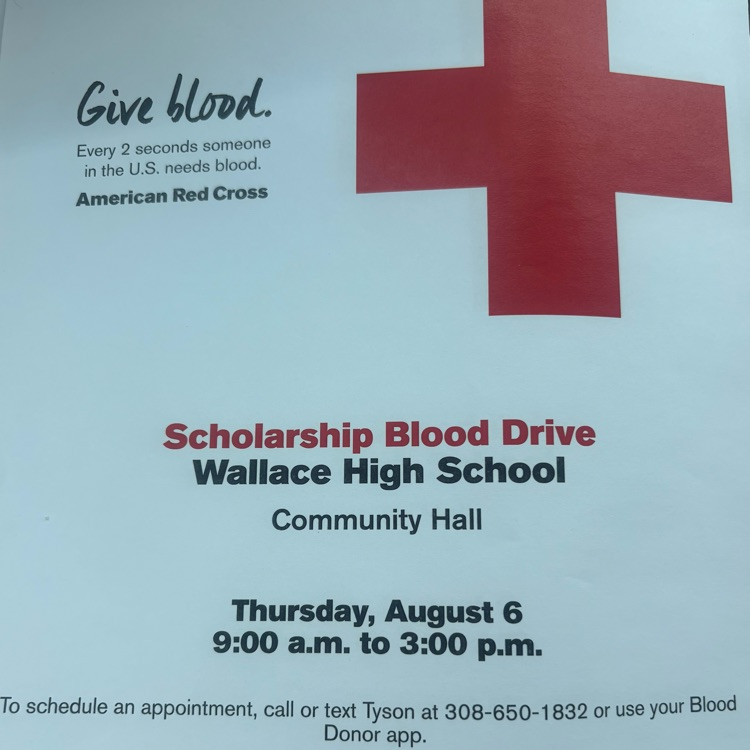 9:00-3:00 blood drive Aug 6th