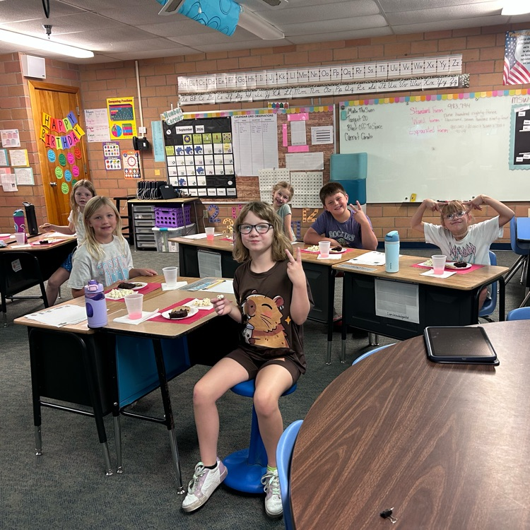 Third grade enjoying a tea party!
