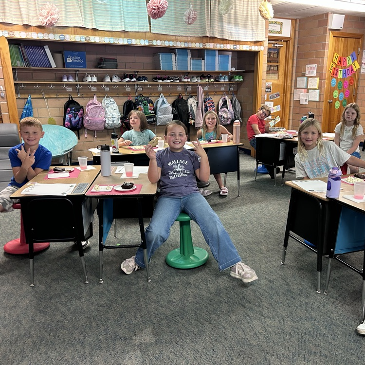 Third grade enjoying a tea party!