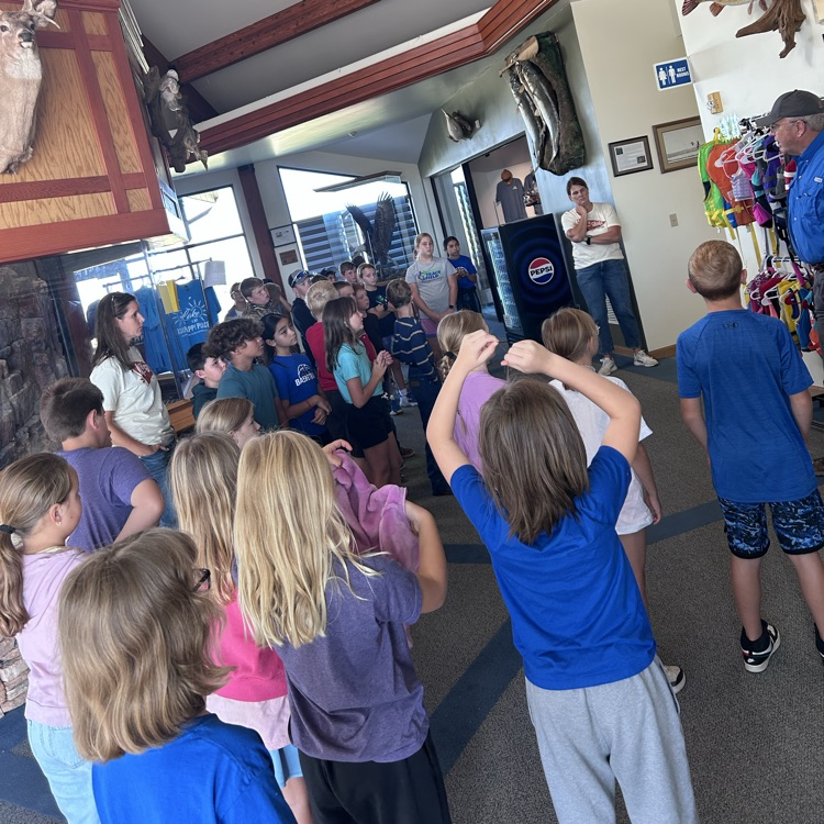 3rd, 4th, and 5th grade at the Lake McConaughy visitors center.