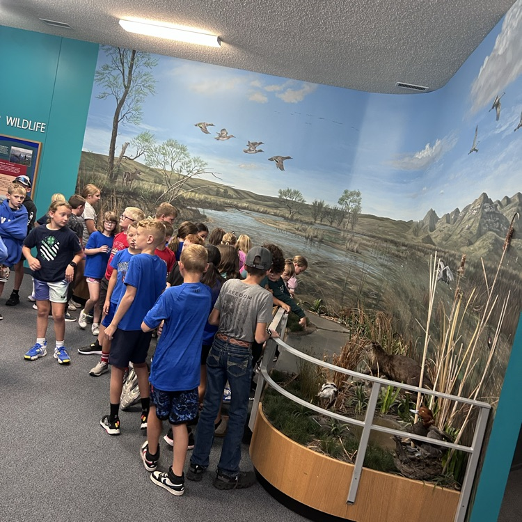 3rd, 4th, and 5th grade at the Lake McConaughy visitors center.