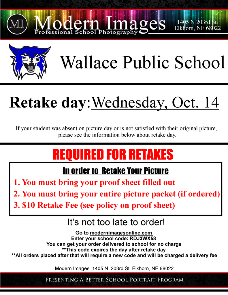 Picture retake day: Wednesday, Oct. 14