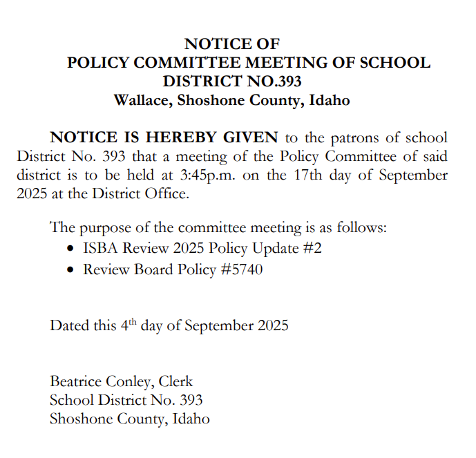 policy committee SEpt. 17th