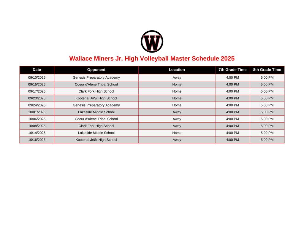 volleyball game list