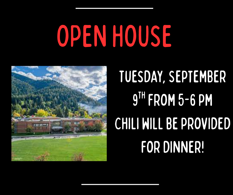 Open house will be tomorrow September 9th from 5-6 pm.