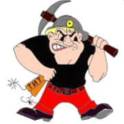 Miner white background