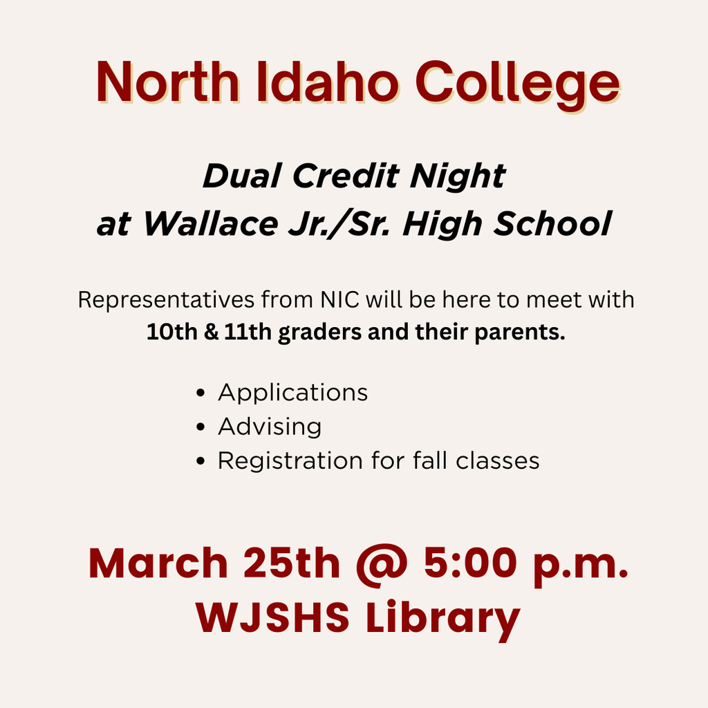 North Idaho College Night March 25th at 5:00