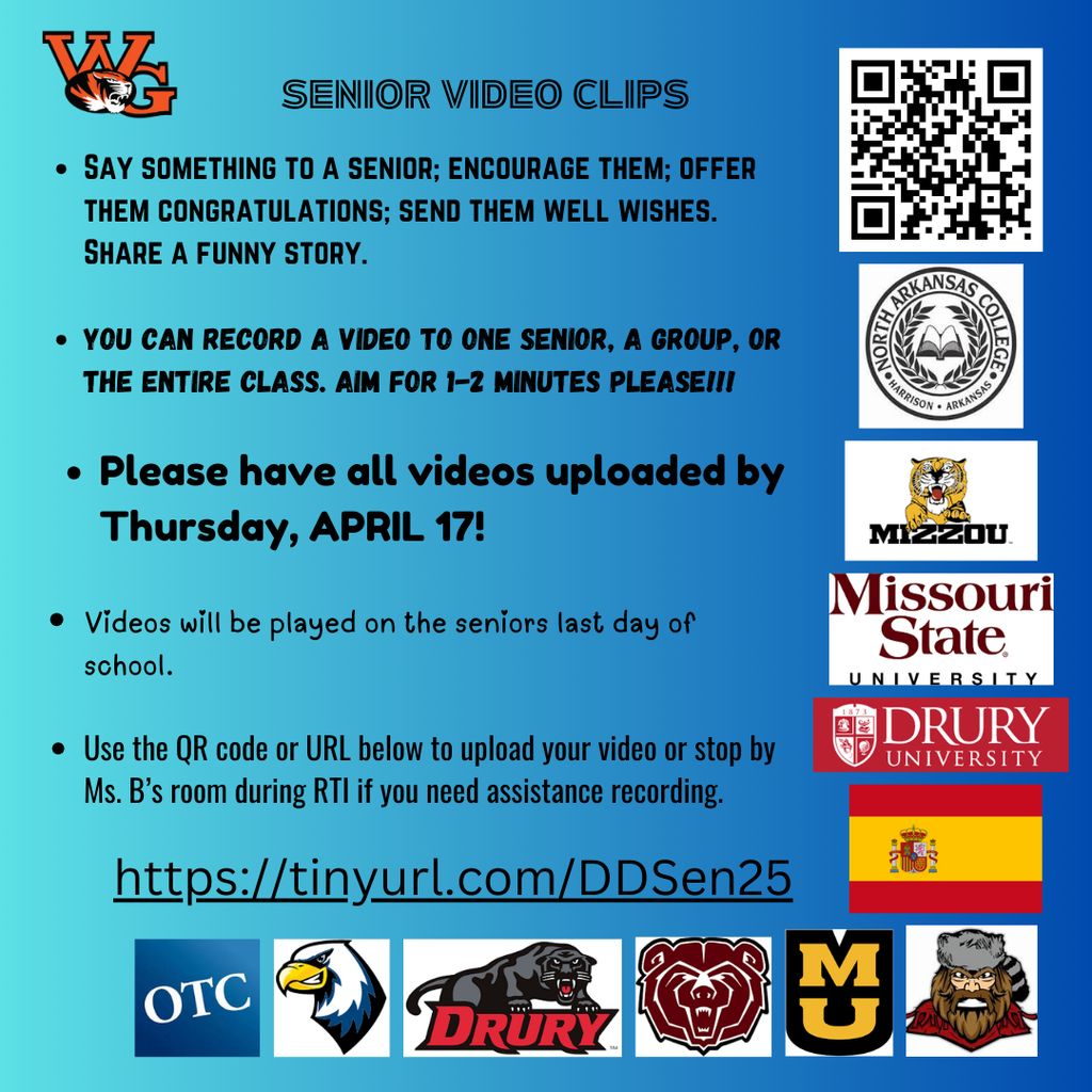 senior video requests