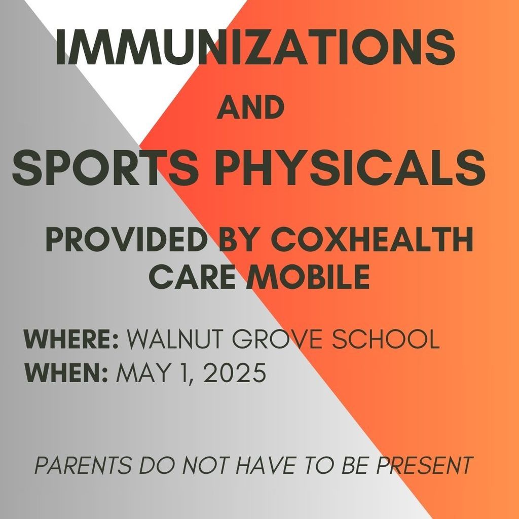 Immunization and Sports Physicals - May 1