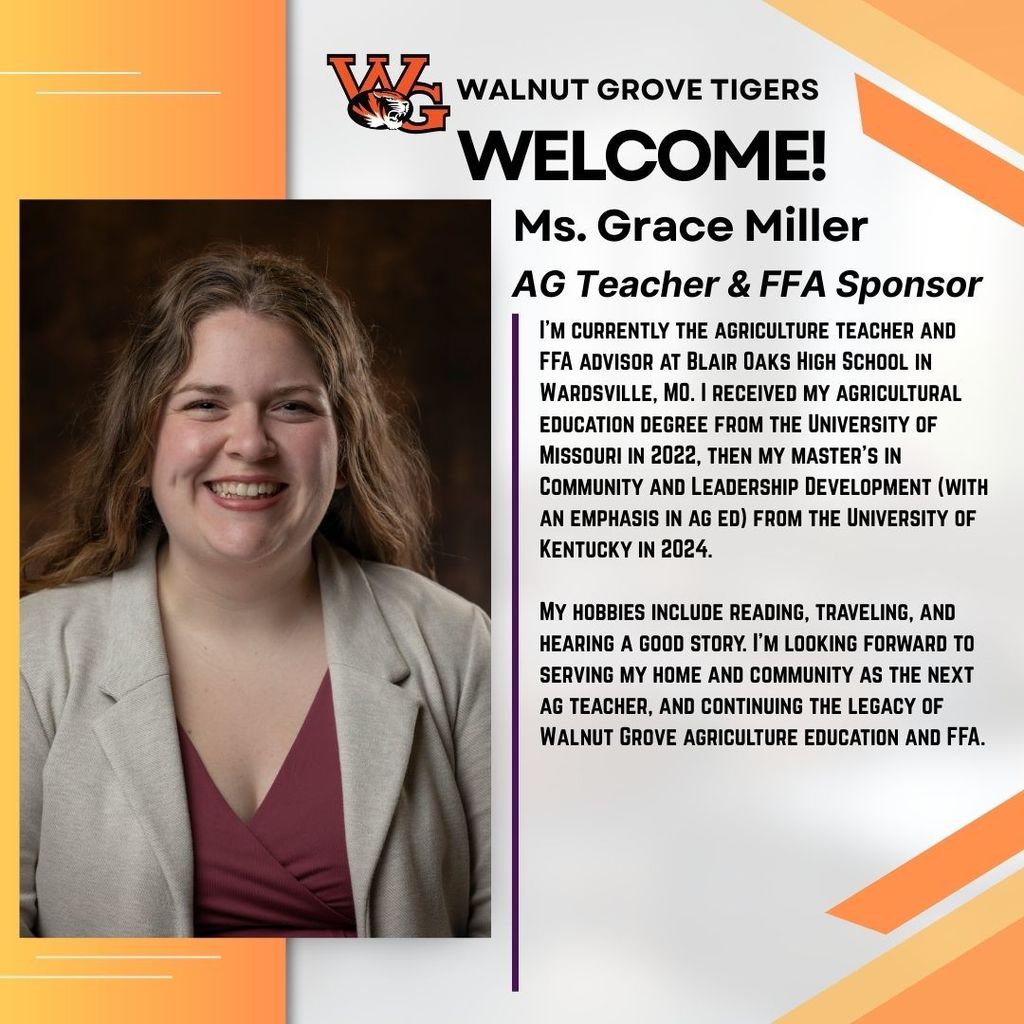 Grace Miller - Ag Teacher Post