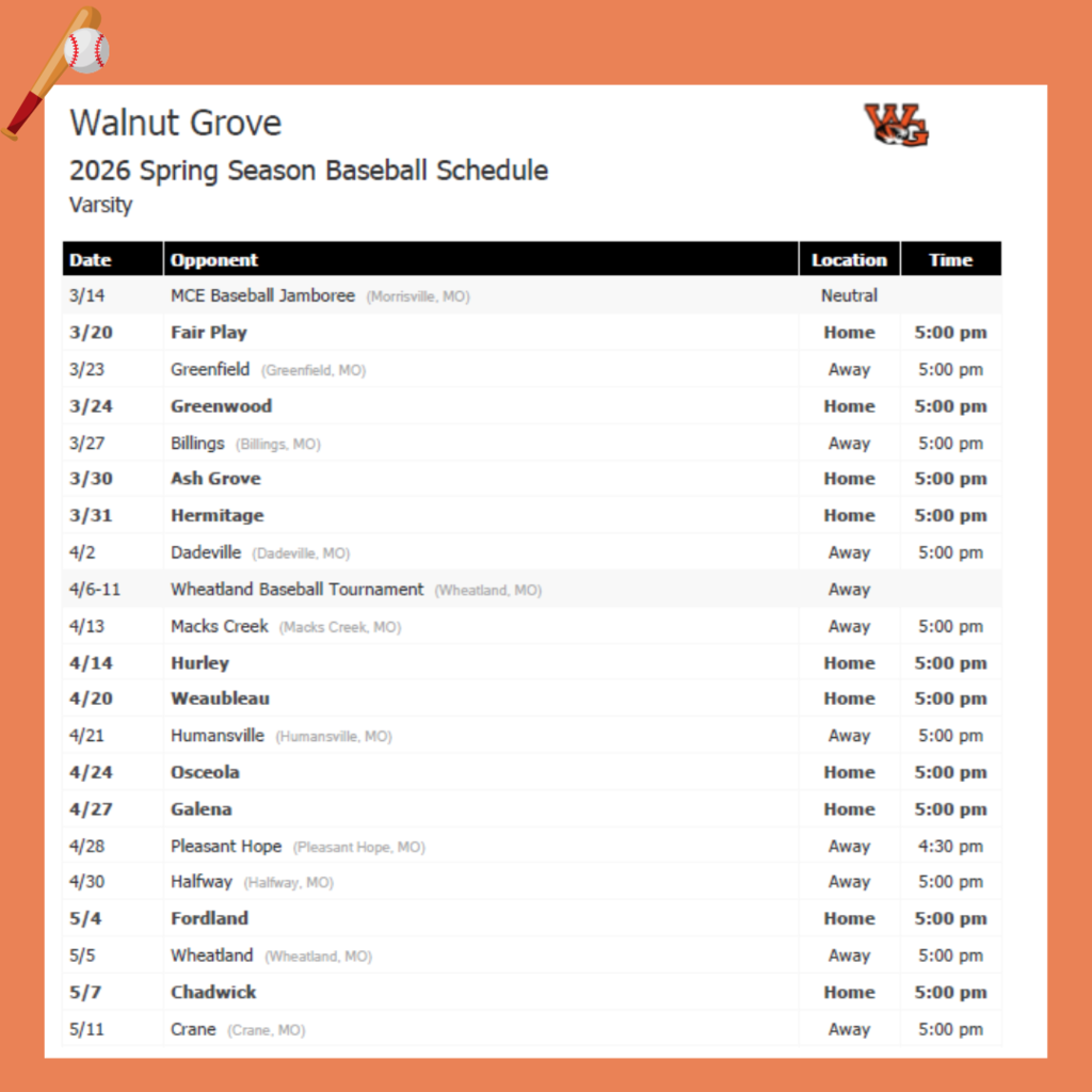 Spring Boys Baseball
