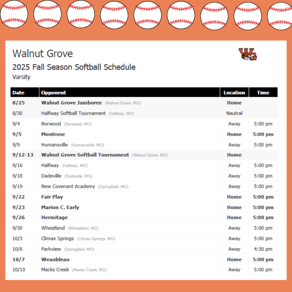 Varsity Softball