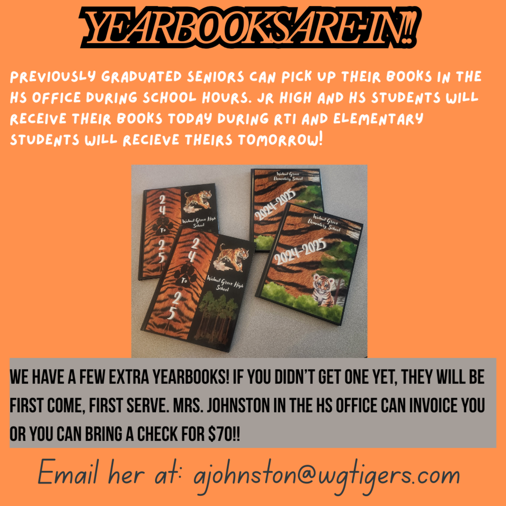 Yearbooks left - first come first serve