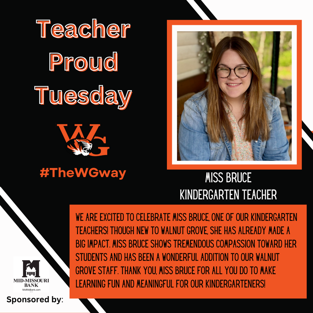 Miss Bruce Teacher Proud Tuesday