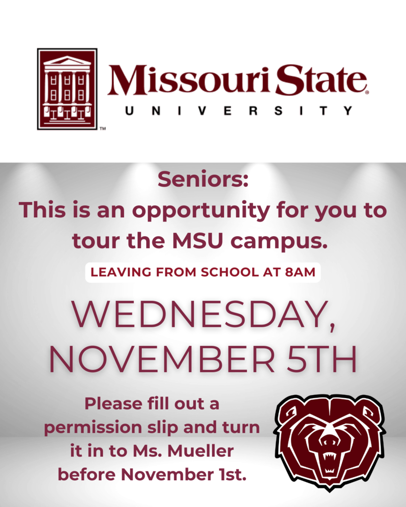 Seniors MSU Campus Visit with Ms. Mueller