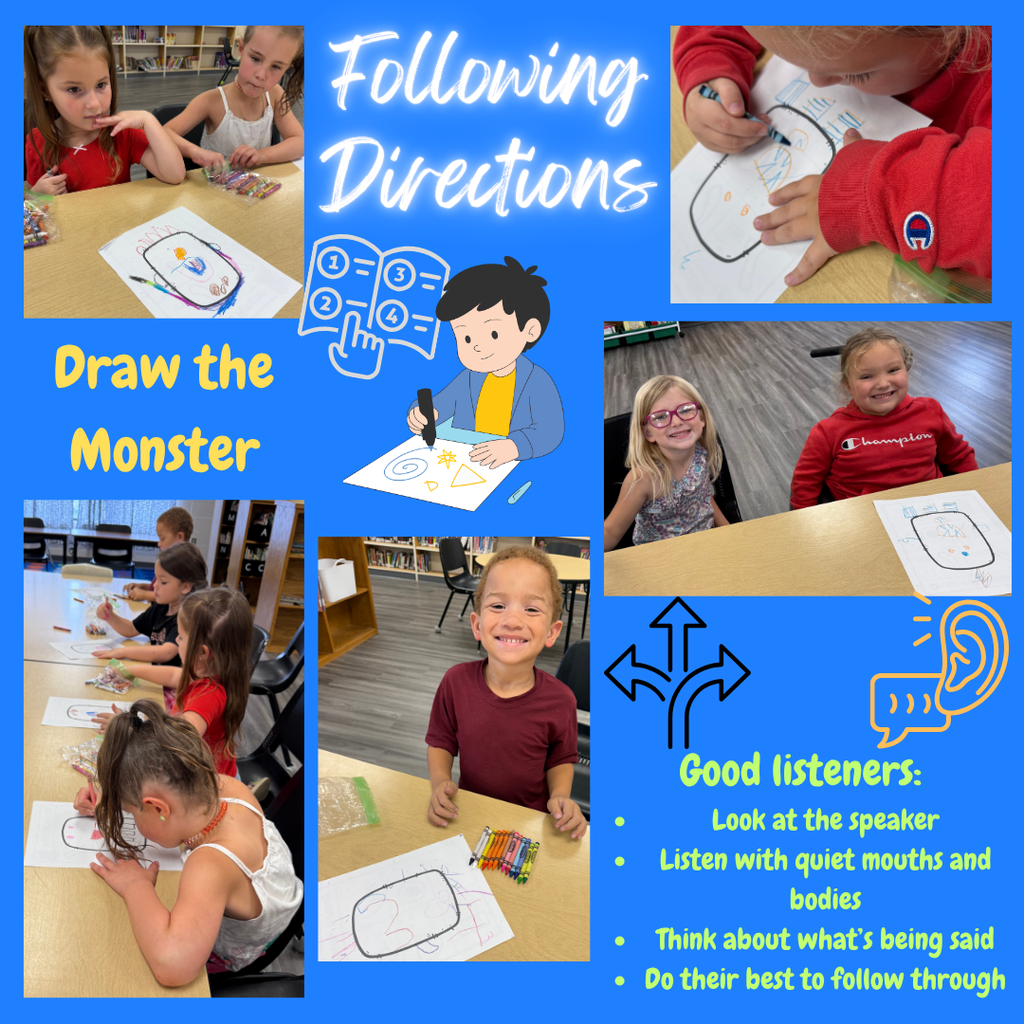 Draw the Monster with Kindergarten and Mrs. Porter